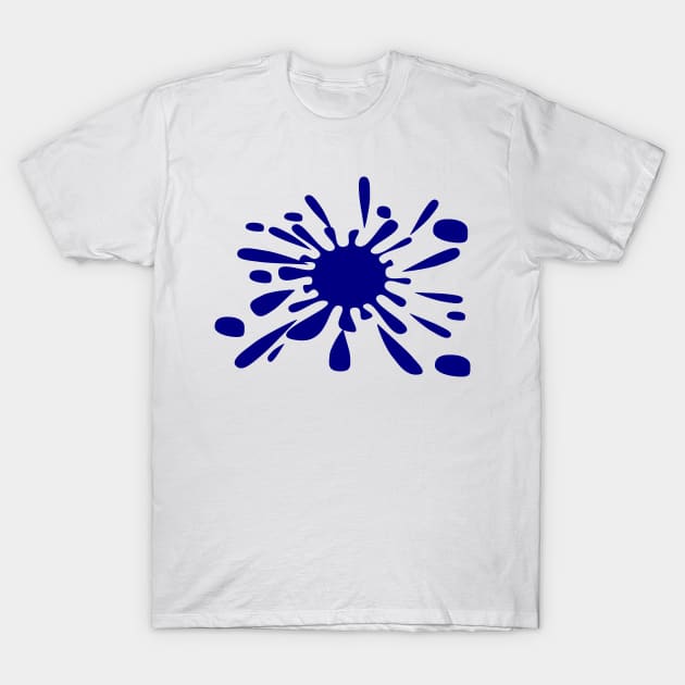 Splat - Navy Blue T-Shirt by Boo Face Designs